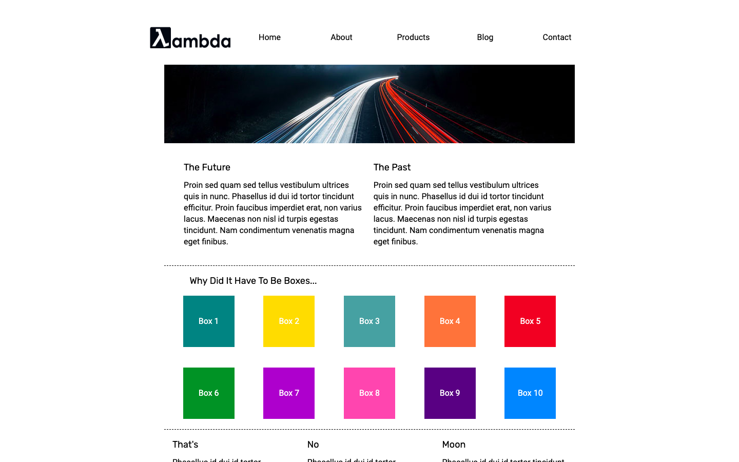landing page